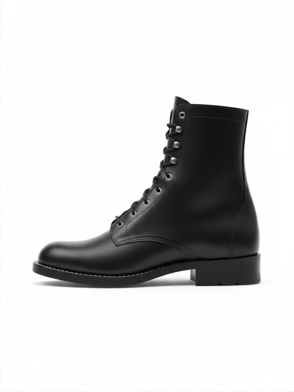 Vintage Laredo Black Leather Lace-Up Kiltie Roper Boots Sz 4